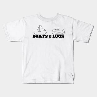 Boats and Logs Kids T-Shirt